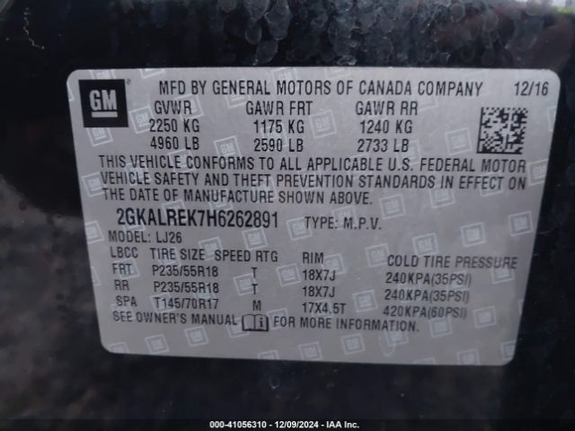 Photo 8 VIN: 2GKALREK7H6262891 - GMC TERRAIN 