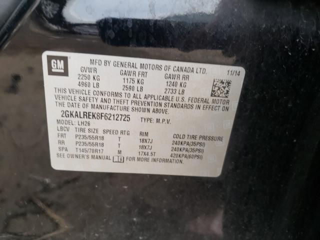 Photo 9 VIN: 2GKALREK8F6212725 - GMC TERRAIN SL 