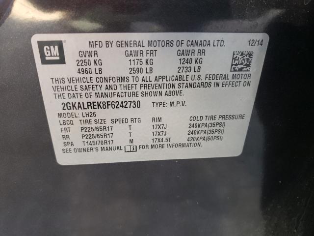 Photo 9 VIN: 2GKALREK8F6242730 - GMC TERRAIN SL 