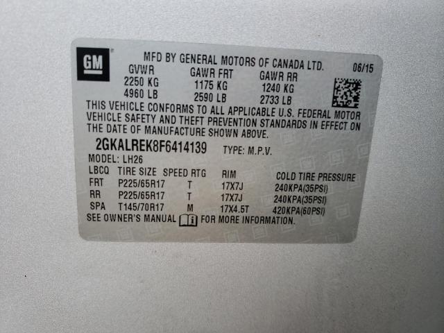 Photo 12 VIN: 2GKALREK8F6414139 - GMC TERRAIN SL 