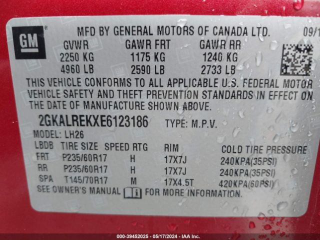 Photo 8 VIN: 2GKALREKXE6123186 - GMC TERRAIN 