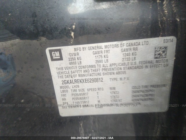 Photo 8 VIN: 2GKALREKXE6290812 - GMC TERRAIN 