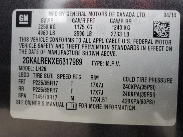 Photo 12 VIN: 2GKALREKXE6317989 - GMC TERRAIN 