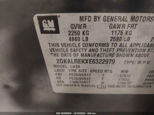 Photo 8 VIN: 2GKALREKXE6322979 - GMC TERRAIN 