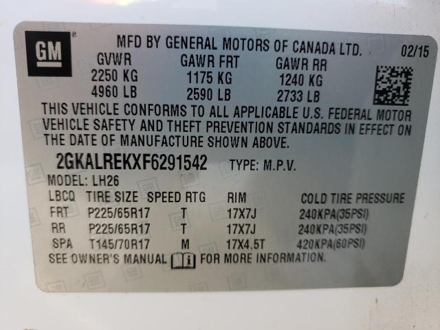 Photo 9 VIN: 2GKALREKXF6291542 - GMC TERRAIN SL 