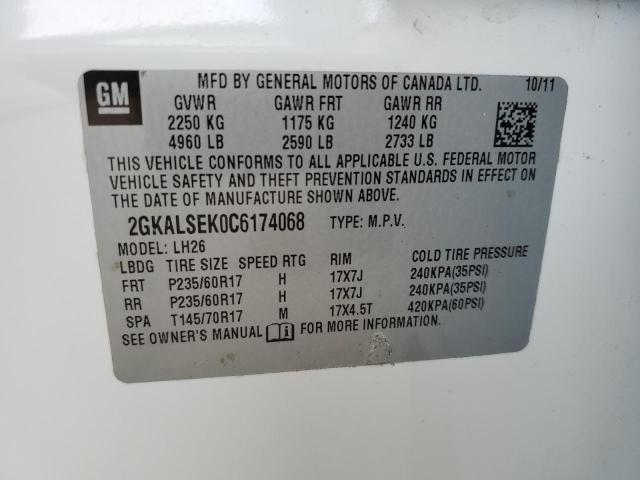 Photo 12 VIN: 2GKALSEK0C6174068 - GMC TERRAIN SL 