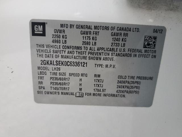 Photo 12 VIN: 2GKALSEK0C6336121 - GMC TERRAIN SL 