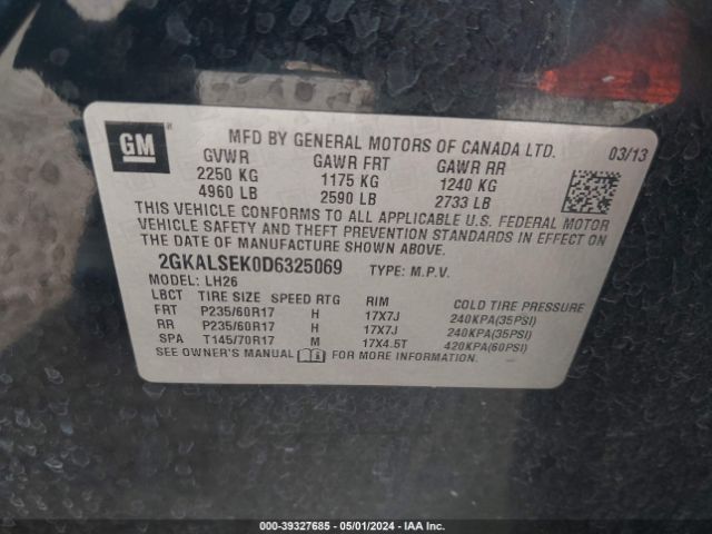 Photo 8 VIN: 2GKALSEK0D6325069 - GMC TERRAIN 