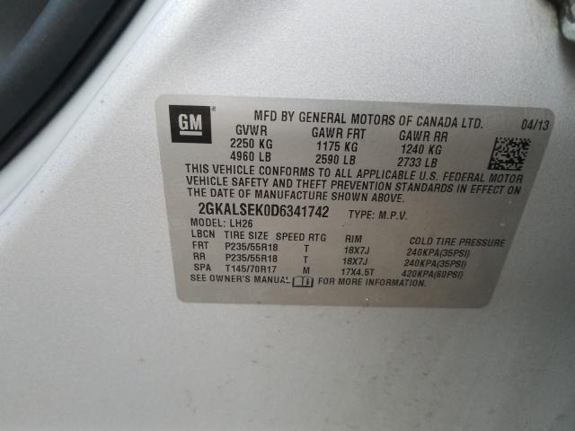 Photo 9 VIN: 2GKALSEK0D6341742 - GMC TERRAIN SL 