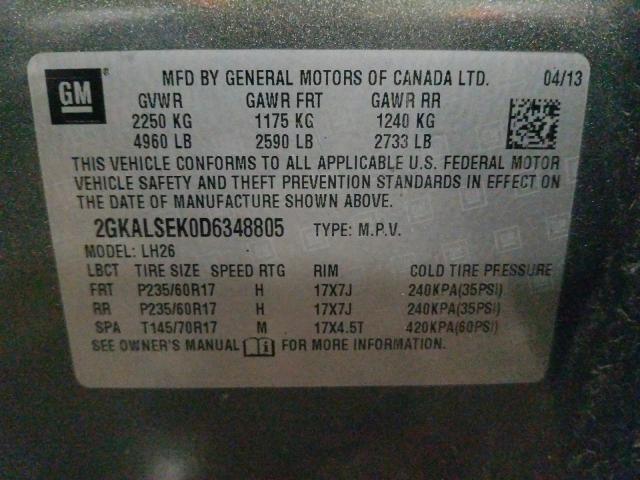 Photo 9 VIN: 2GKALSEK0D6348805 - GMC TERRAIN SL 