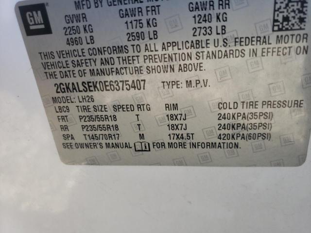 Photo 9 VIN: 2GKALSEK0E6375407 - GMC TERRAIN SL 