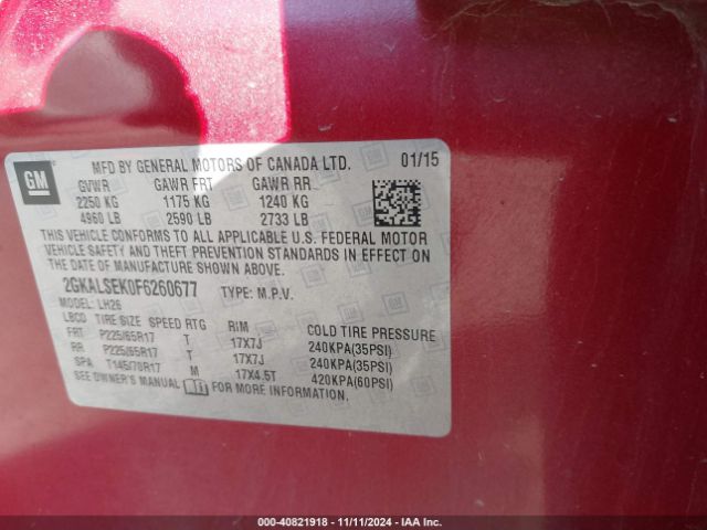 Photo 8 VIN: 2GKALSEK0F6260677 - GMC TERRAIN 