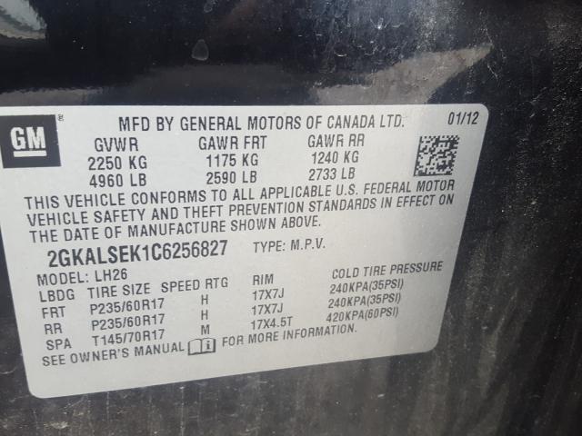 Photo 9 VIN: 2GKALSEK1C6256827 - GMC TERRAIN SL 