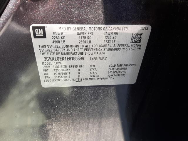 Photo 9 VIN: 2GKALSEK1E6155399 - GMC TERRAIN SL 