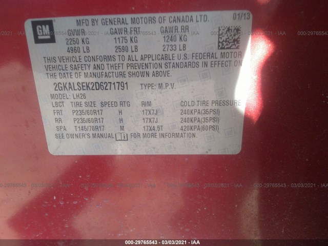 Photo 8 VIN: 2GKALSEK2D6271791 - GMC TERRAIN 