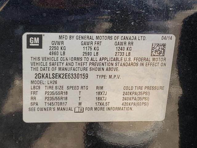 Photo 9 VIN: 2GKALSEK2E6330159 - GMC TERRAIN SL 