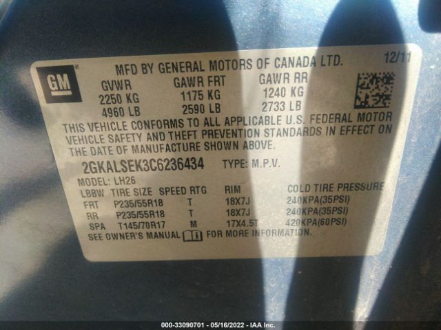 Photo 8 VIN: 2GKALSEK3C6236434 - GMC TERRAIN 