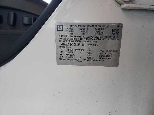 Photo 11 VIN: 2GKALSEK3D6315104 - GMC TERRAIN SL 