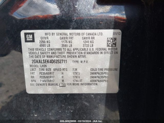 Photo 8 VIN: 2GKALSEK4D6252711 - GMC TERRAIN 