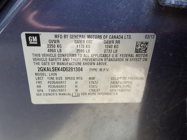 Photo 9 VIN: 2GKALSEK4D6281304 - GMC TERRAIN SL 