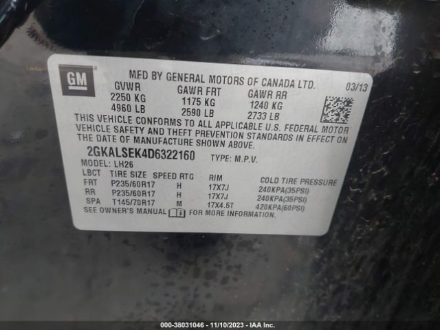 Photo 8 VIN: 2GKALSEK4D6322160 - GMC TERRAIN 