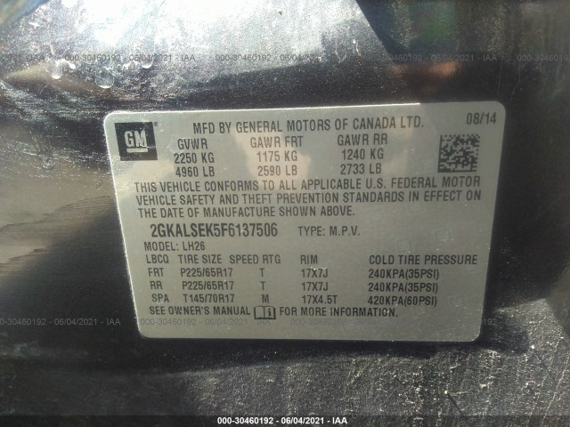 Photo 8 VIN: 2GKALSEK5F6137506 - GMC TERRAIN 