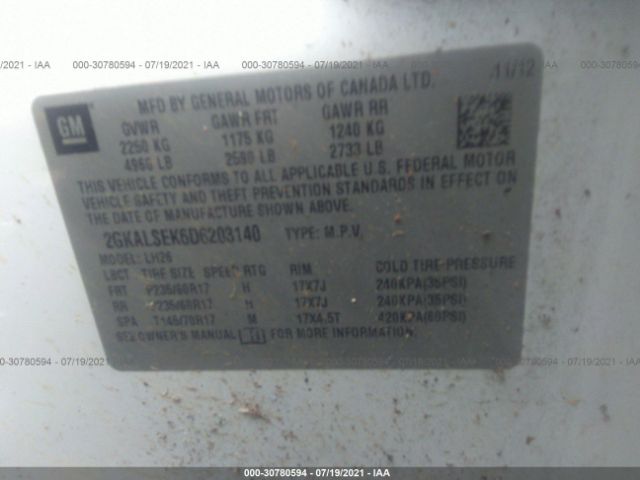 Photo 8 VIN: 2GKALSEK6D6203140 - GMC TERRAIN 