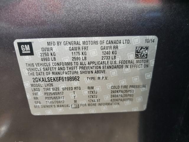 Photo 9 VIN: 2GKALSEK6F6198962 - GMC TERRAIN SL 