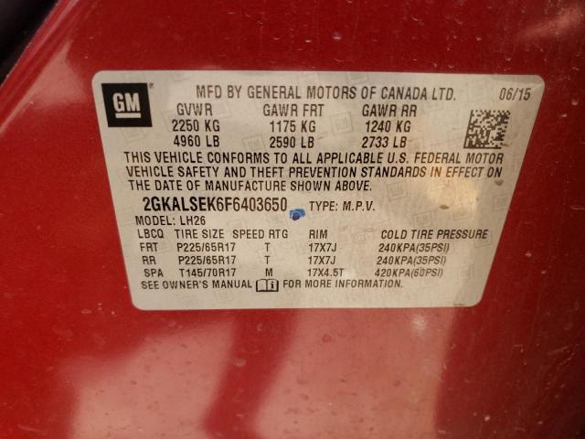 Photo 12 VIN: 2GKALSEK6F6403650 - GMC TERRAIN 