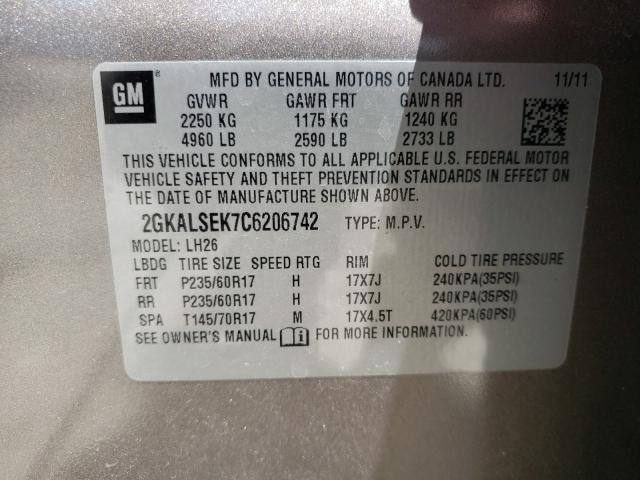 Photo 9 VIN: 2GKALSEK7C6206742 - GMC TERRAIN SL 