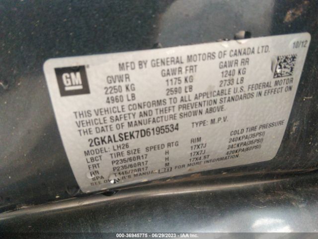 Photo 8 VIN: 2GKALSEK7D6195534 - GMC TERRAIN 