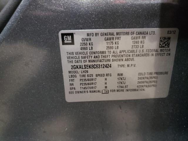 Photo 9 VIN: 2GKALSEK8C6312424 - GMC TERRAIN SL 