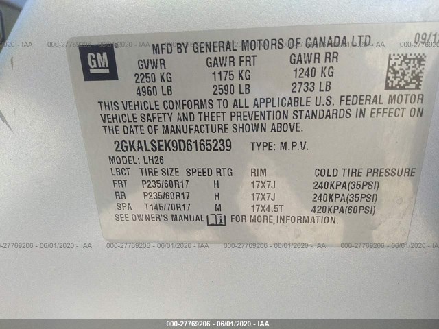 Photo 8 VIN: 2GKALSEK9D6165239 - GMC TERRAIN 