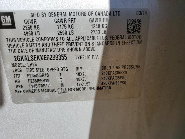 Photo 12 VIN: 2GKALSEKXE6299355 - GMC TERRAIN SL 