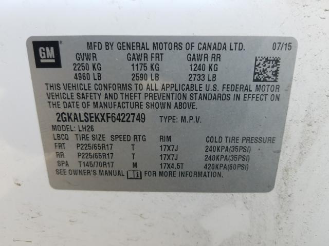 Photo 9 VIN: 2GKALSEKXF6422749 - GMC TERRAIN SL 