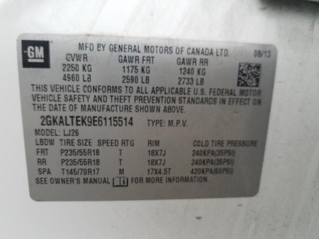 Photo 9 VIN: 2GKALTEK9E6115514 - GMC TERRAIN 