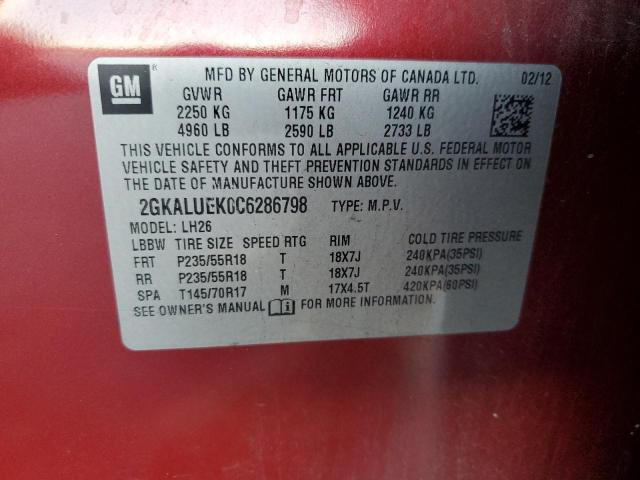 Photo 11 VIN: 2GKALUEK0C6286798 - GMC TERRAIN SL 