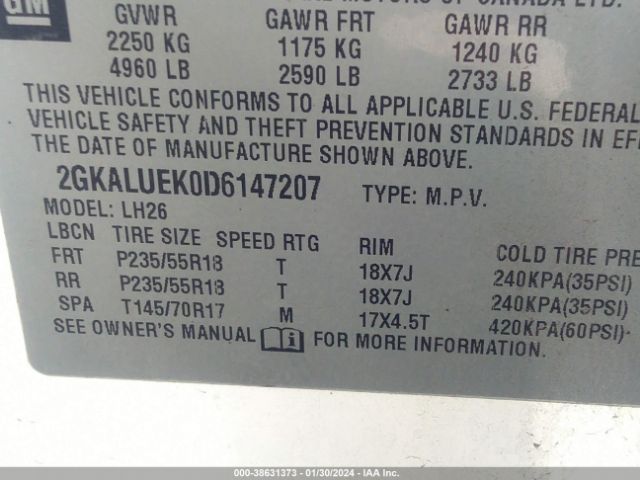 Photo 8 VIN: 2GKALUEK0D6147207 - GMC TERRAIN 