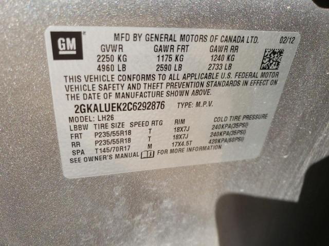 Photo 9 VIN: 2GKALUEK2C6292876 - GMC TERRAIN SL 