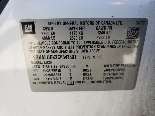 Photo 9 VIN: 2GKALUEK2C6347391 - GMC TERRAIN SL 