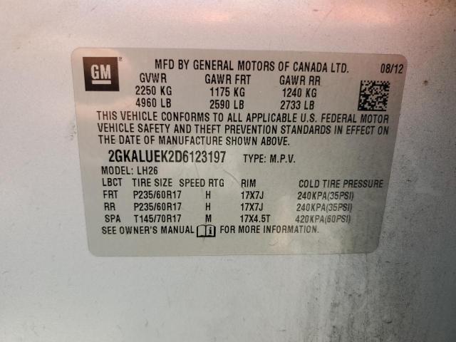 Photo 12 VIN: 2GKALUEK2D6123197 - GMC TERRAIN 