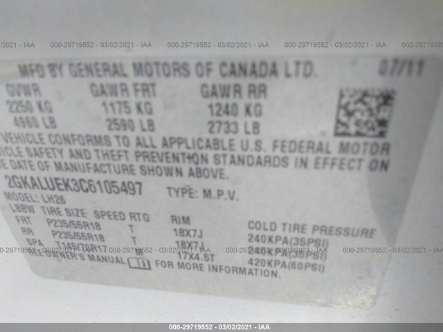 Photo 8 VIN: 2GKALUEK3C6105497 - GMC TERRAIN 