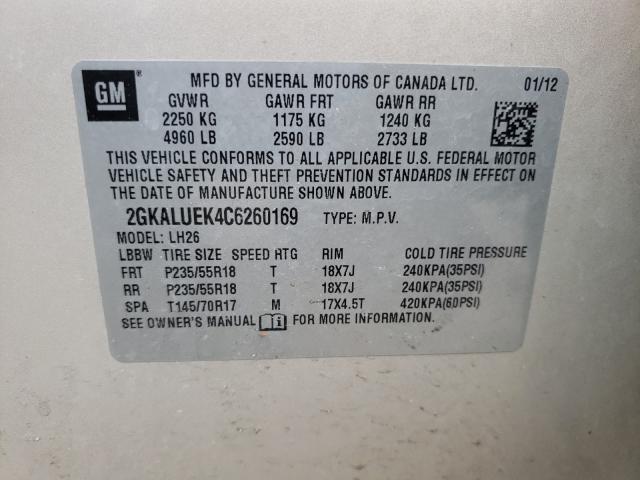 Photo 9 VIN: 2GKALUEK4C6260169 - GMC TERRAIN SL 