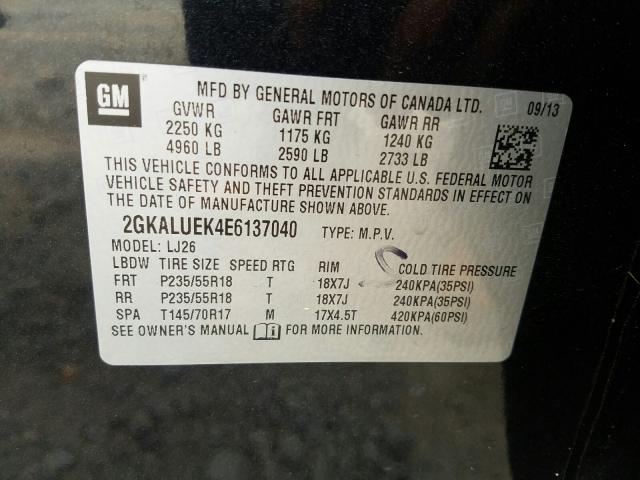 Photo 9 VIN: 2GKALUEK4E6137040 - GMC TERRAIN 