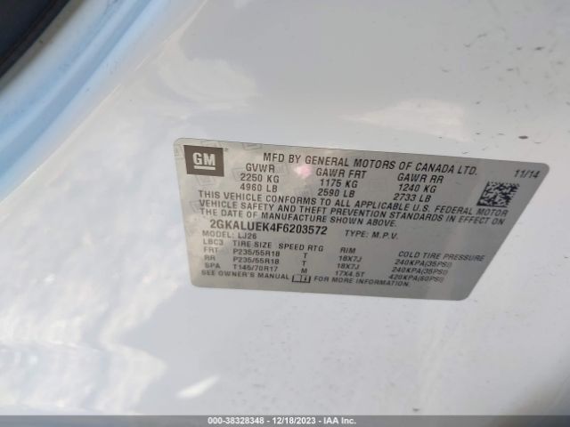 Photo 8 VIN: 2GKALUEK4F6203572 - GMC TERRAIN 