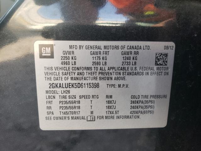 Photo 9 VIN: 2GKALUEK5D6115398 - GMC TERRAIN SL 