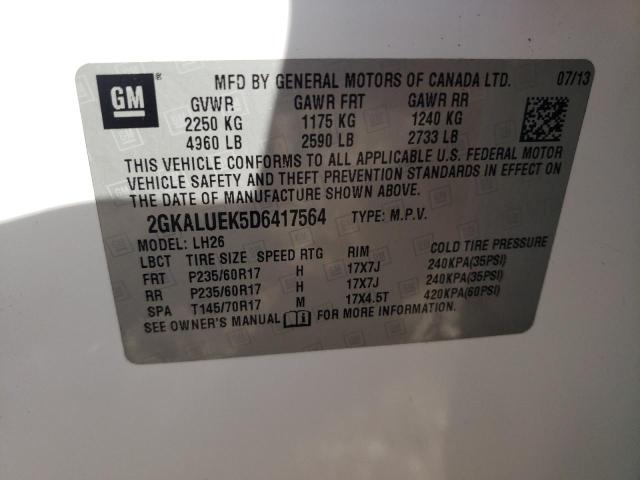 Photo 9 VIN: 2GKALUEK5D6417564 - GMC TERRAIN SL 