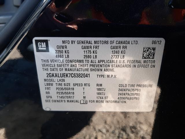 Photo 9 VIN: 2GKALUEK7C6382041 - GMC TERRAIN SL 