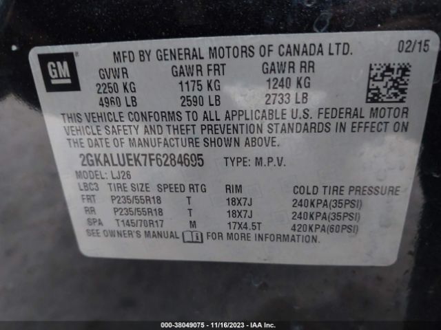 Photo 8 VIN: 2GKALUEK7F6284695 - GMC TERRAIN 