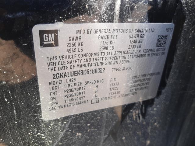 Photo 9 VIN: 2GKALUEK8D6180052 - GMC TERRAIN SL 